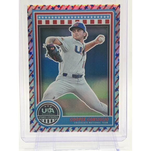 2025 Panini USA Stars and Stripes Baseball Cooper Consiglio Stars Parallel 21/50 - Picture 1 of 2